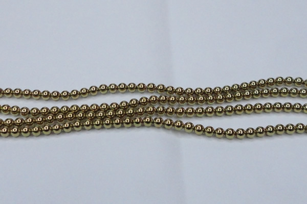 CHE433 15.5 inches 6mm round plated hematite beads wholesale