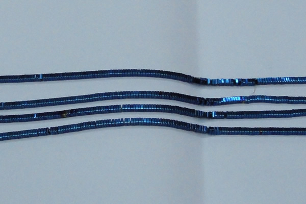CHE564 15.5 inches 1*2*2mm square plated hematite beads wholesale