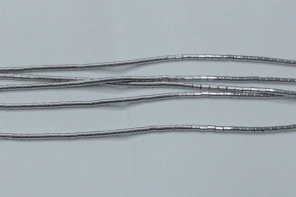 CHE594 15.5 inches 2*2.5mm tube plated hematite beads wholesale