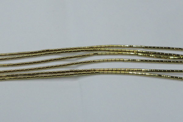 CHE596 15.5 inches 2*2.5mm tube plated hematite beads wholesale