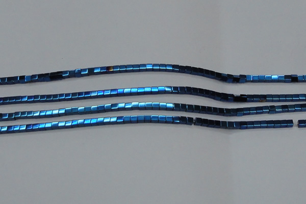 CHE605 15.5 inches 3*3mm cube plated hematite beads wholesale