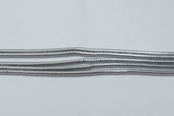 CHE650 15.5 inches 1*3mm tyre plated hematite beads wholesale