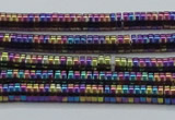 CHE667 15.5 inches 1*4mm tyre plated hematite beads wholesale