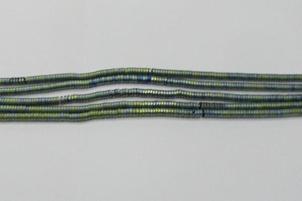 CHE683 15.5 inches 1*4mm tyre matte plated hematite beads