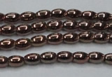 CHE741 15.5 inches 3*5mm rice plated hematite beads wholesale
