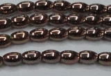 CHE742 15.5 inches 4*6mm rice plated hematite beads wholesale