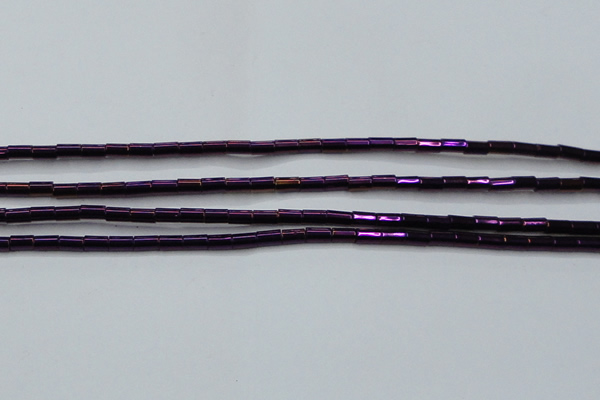 CHE749 15.5 inches 3*5mm tube plated hematite beads wholesale