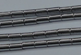CHE760 15.5 inches 2*4mm tube plated hematite beads wholesale