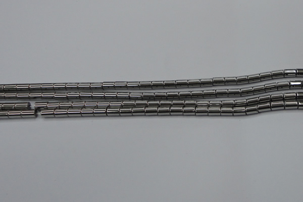 CHE767 15.5 inches 3*5mm tube plated hematite beads wholesale