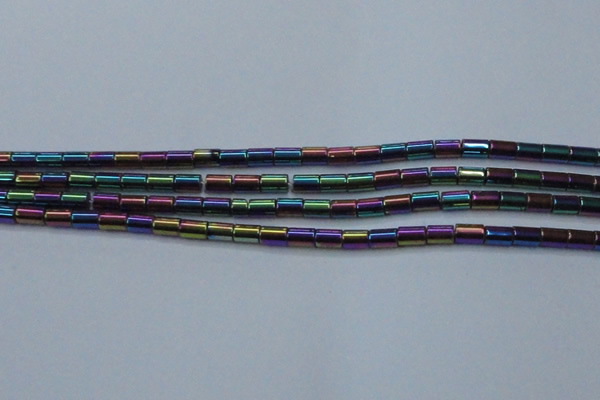 CHE770 15.5 inches 3*5mm tube plated hematite beads wholesale