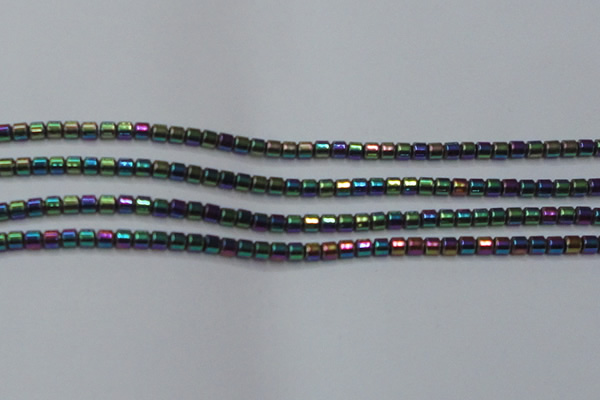 CHE780 15.5 inches 2*2mm drum plated hematite beads wholesale