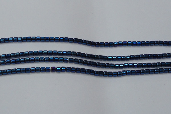 CHE781 15.5 inches 2*2mm drum plated hematite beads wholesale