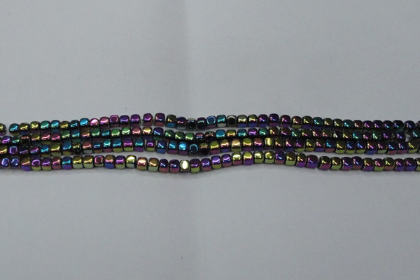 CHE852 15.5 inches 2*2mm dice platedhematite beads wholesale