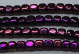 CHE870 15.5 inches 4*4mm dice platedhematite beads wholesale