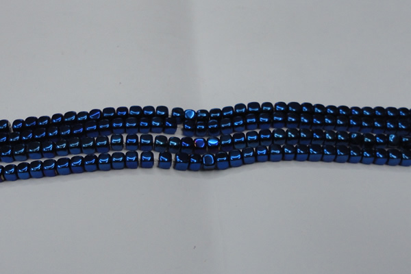 CHE872 15.5 inches 4*4mm dice platedhematite beads wholesale