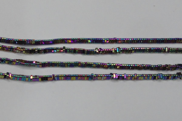 CHE922 15.5 inches 1*3mm triangle plated hematite beads wholesale