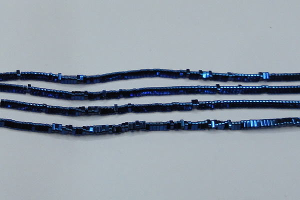 CHE924 15.5 inches 1*3mm triangle plated hematite beads wholesale