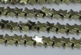 CHE946 15.5 inches 6mm star plated hematite beads wholesale
