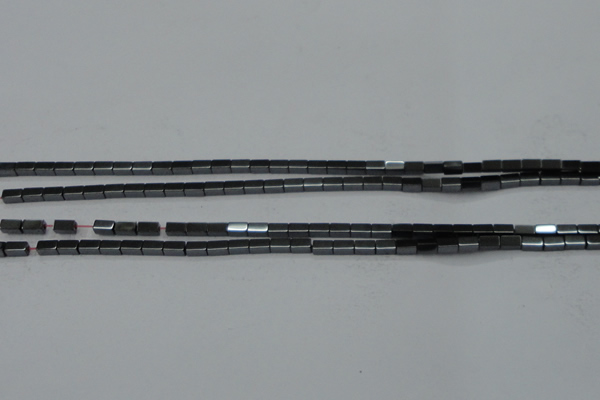 CHE953 15.5 inches 2*4mm cuboid hematite beads wholesale