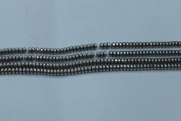 CHE967 15.5 inches 2*4mm rondelle plated hematite beads wholesale
