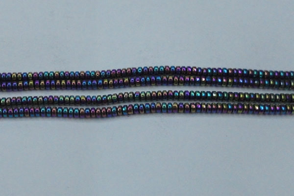 CHE969 15.5 inches 2*4mm rondelle plated hematite beads wholesale