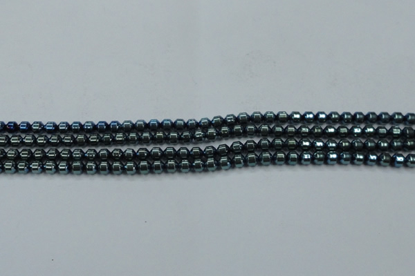 CHE976 15.5 inches 4*4mm plated hematite beads wholesale