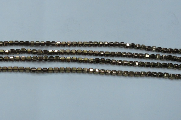 CHE984 15.5 inches 4*4mm plated hematite beads wholesale