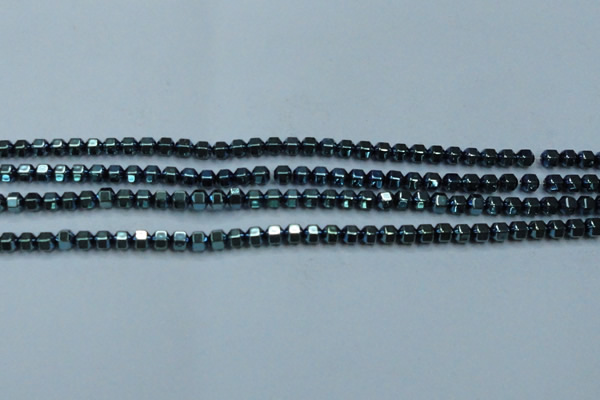 CHE986 15.5 inches 4*4mm plated hematite beads wholesale