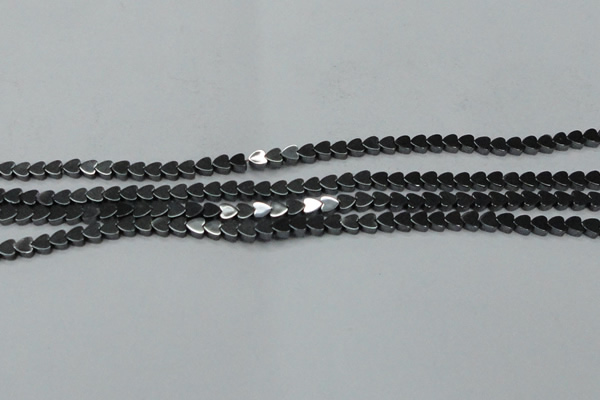 CHE998 15.5 inches 6*6mm heart hematite beads wholesale