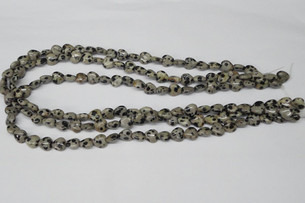 CHG03 15.5 inches 8*8mm heart dalmatian jasper beads wholesale
