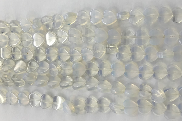 CHG122 15.5 inches 8mm flat heart opal beads wholesale