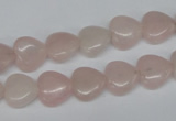 CHG25 15.5 inches 10*10mm heart rose quartz beads wholesale