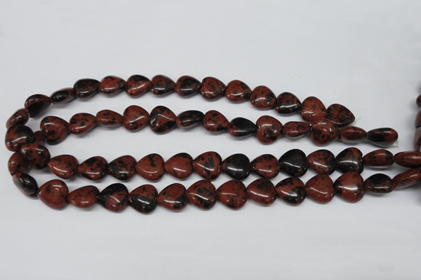 CHG51 15.5 inches 14*14mm heart mahogany obsidian beads wholesale