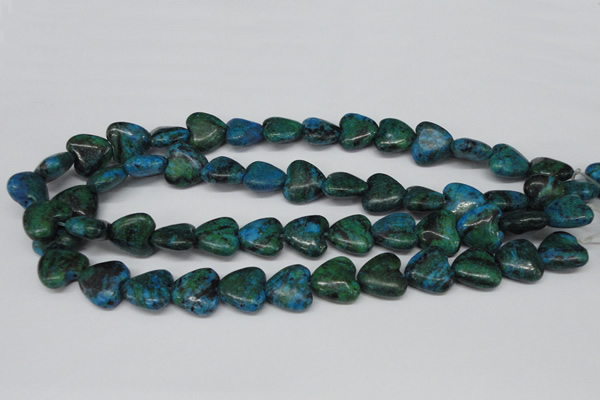 CHG61 15.5 inches 16*16mm heart dyed chrysocolla beads wholesale