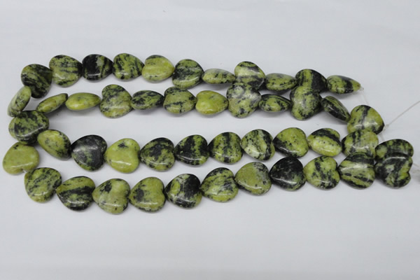 CHG72 15.5 inches 18*18mm heart yellow turquoise beads wholesale