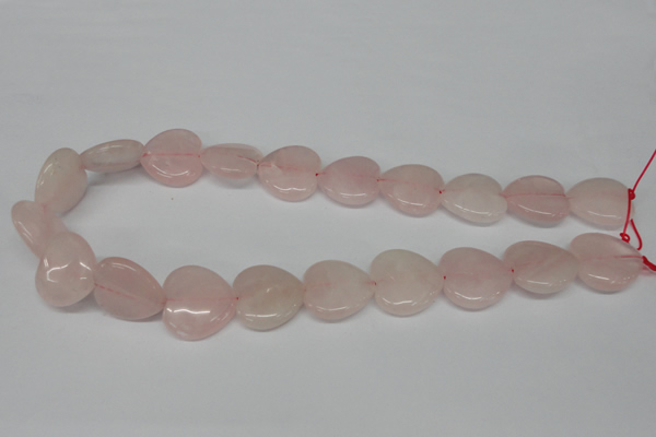 CHG80 15.5 inches 20*20mm heart rose quartz beads wholesale