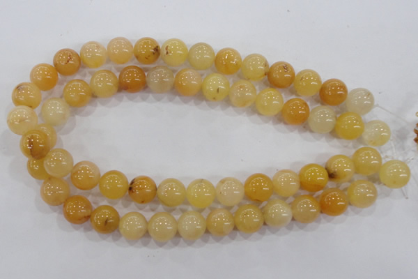 CHJ06 15.5 inches 14mm round honey jade stone beads wholesale