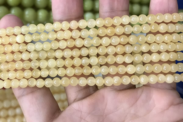 CHJ10 15.5 inches 4mm round honey jade beads wholesale