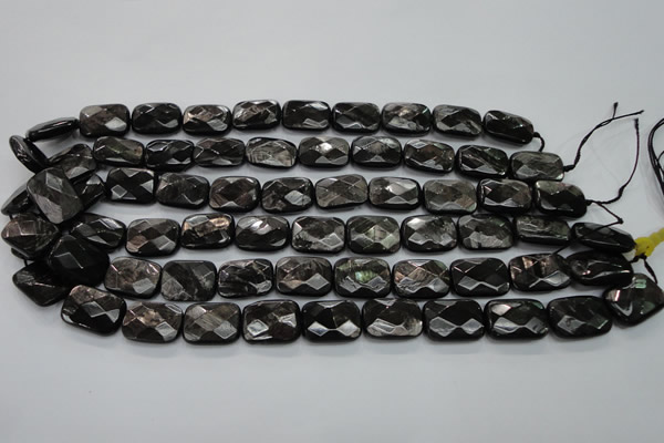 CHS37 15.5 inches 13*18mm faceted rectangle natural hypersthene beads