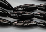 CHS56 15.5 inches 10*30mm rice natural hypersthene beads