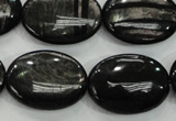 CHS75 15.5 inches 18*25mm oval natural hypersthene beads