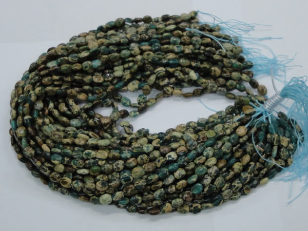 CIJ10 15.5 inches 6*8mm oval impression jasper beads wholesale