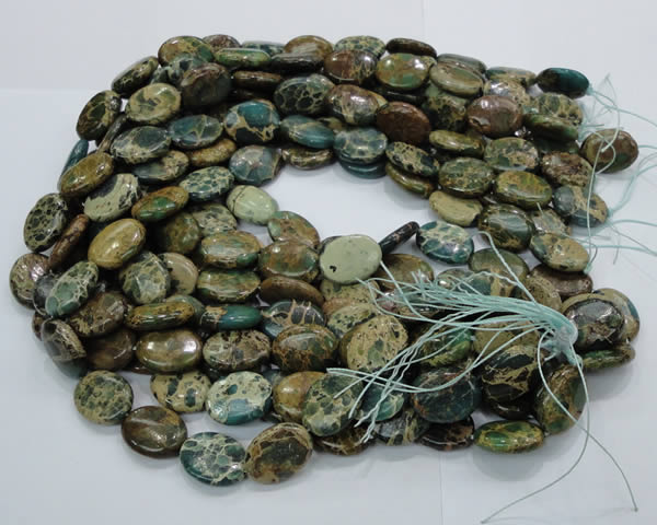 CIJ14 15.5 inches 18*25mm oval impression jasper beads wholesale
