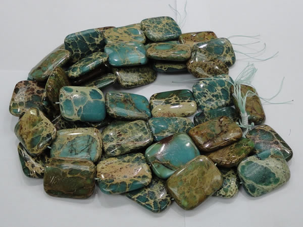 CIJ22 15.5 inches 30*40mm rectangle impression jasper beads wholesale