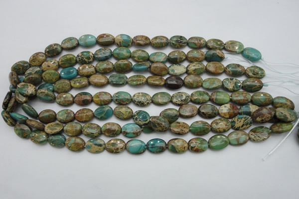 CIJ35 15.5 inches 10*14mm oval impression jasper beads wholesale
