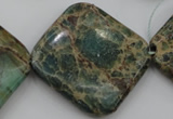 CIJ65 15.5 inches 30*30mm diamond impression jasper beads wholesale