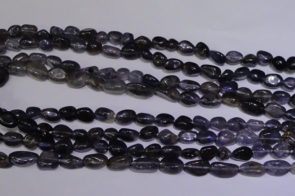 CIL40 15.5 inches 6*8mm nuggets natural iolite gemstone beads