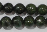 CIS02 15.5 inches 8mm round green iron stone beads wholesale