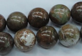 CJA38 15.5 inches 14mm round green jasper beads wholesale