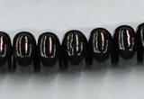 CJB12 16 inches 9*16mm rondelle natural jet gemstone beads wholesale